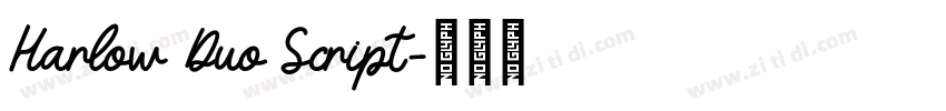 Harlow Duo Script字体转换 Harlow Duo Script字体转换